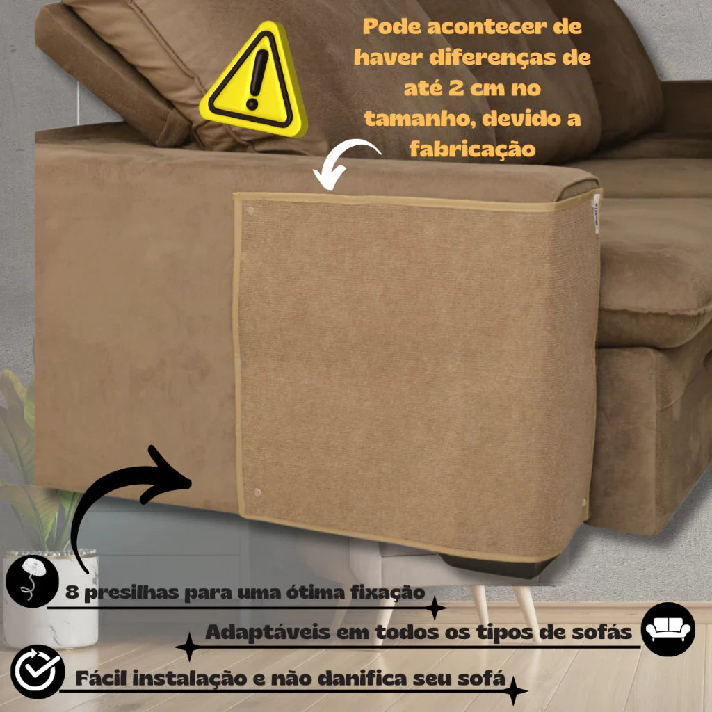 Arranhador Carpete para Gato Protetor Canto Sofá Cama - Petliz